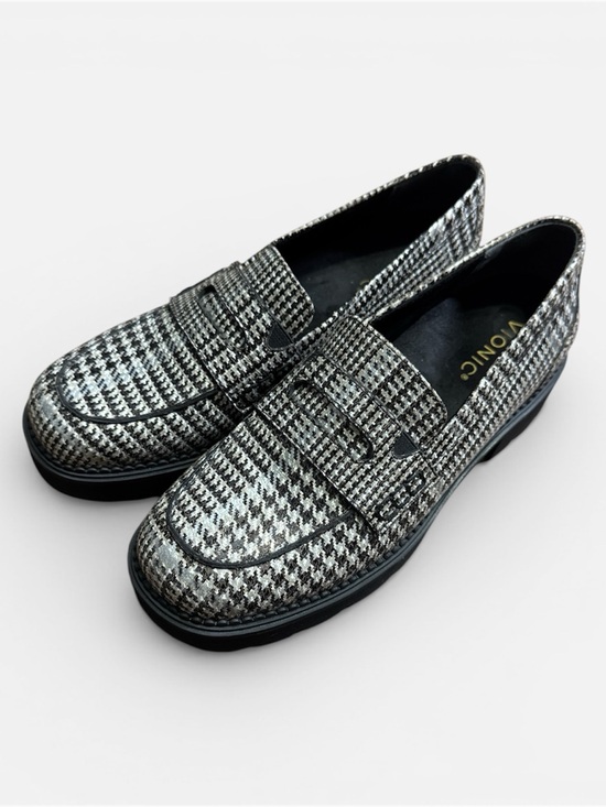 Vionic Shoes - Vionic Fillmore Platform Penny Loafer Houndstooth Pattern Lug Sole Sz. 8.5